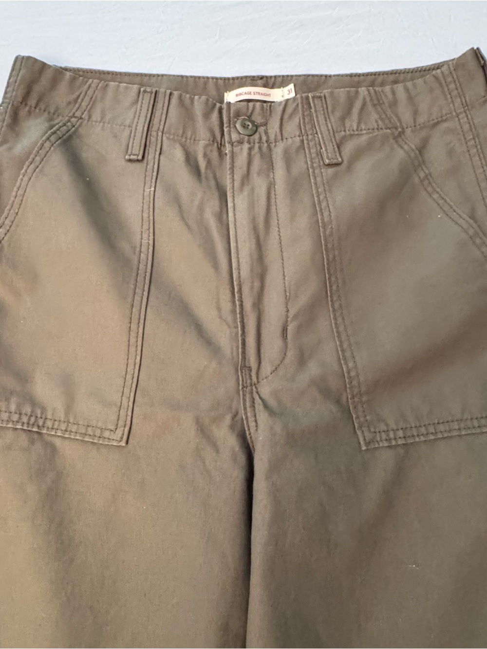 Levi’s Women’s Ribcage Utility Wide Leg Pants Olive Green Size 31 x 29 Levis